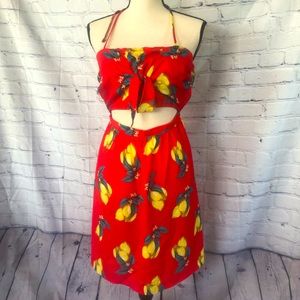 Lemon Charlotte Russe Casual Halter Dress Medium